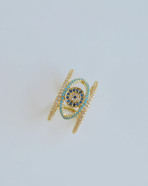 Blue Evil Eye Ring