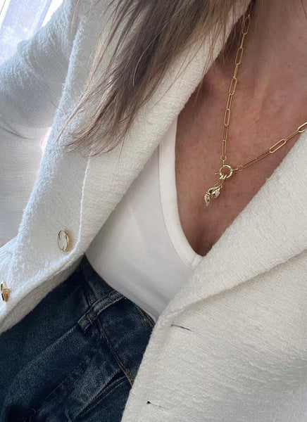 Spring Clasp Charm Bar Necklaces