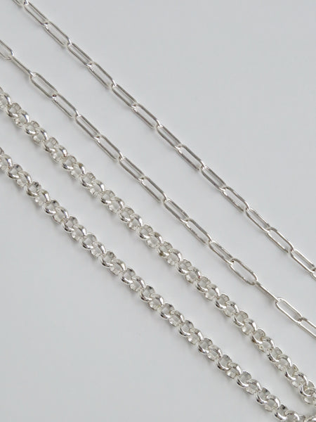 Silver Links - Charm Bar Necklaces