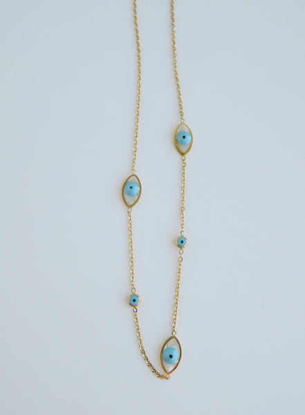 Blue Evil Eye Necklace - Protection & Luck