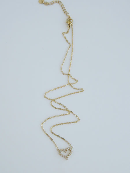 Petite Diamond Heart Necklace