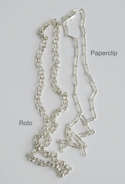 Silver Links - Charm Bar Necklaces