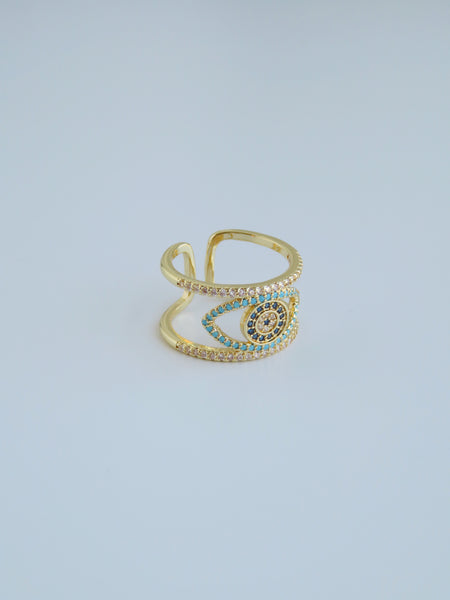 Blue Evil Eye Ring