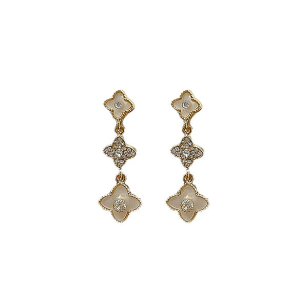 Pearl Flower Drop Earrings
