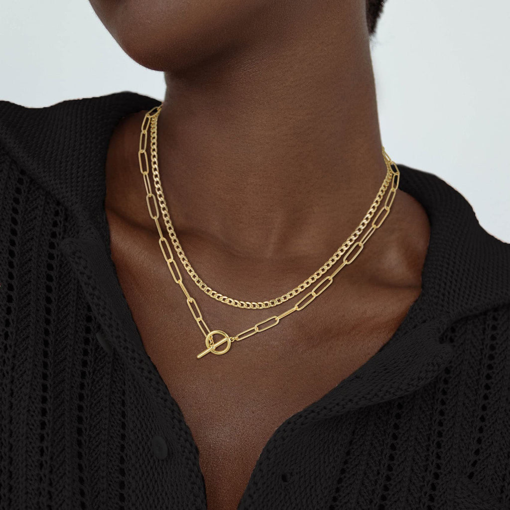 Double Layered Toggle Necklace