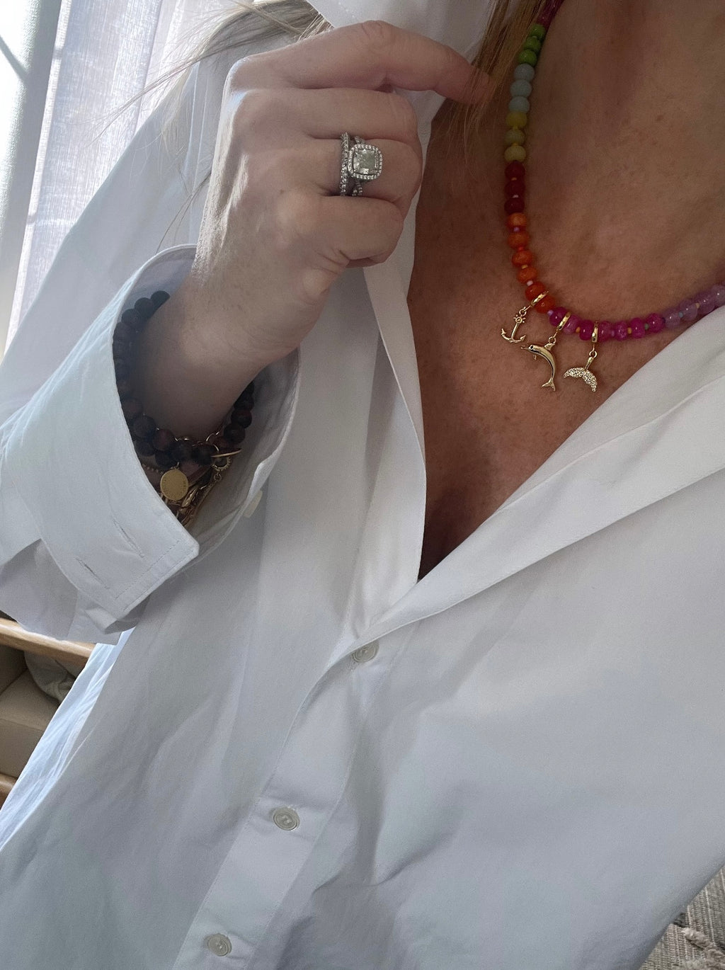 Rainbow Beaded Necklaces