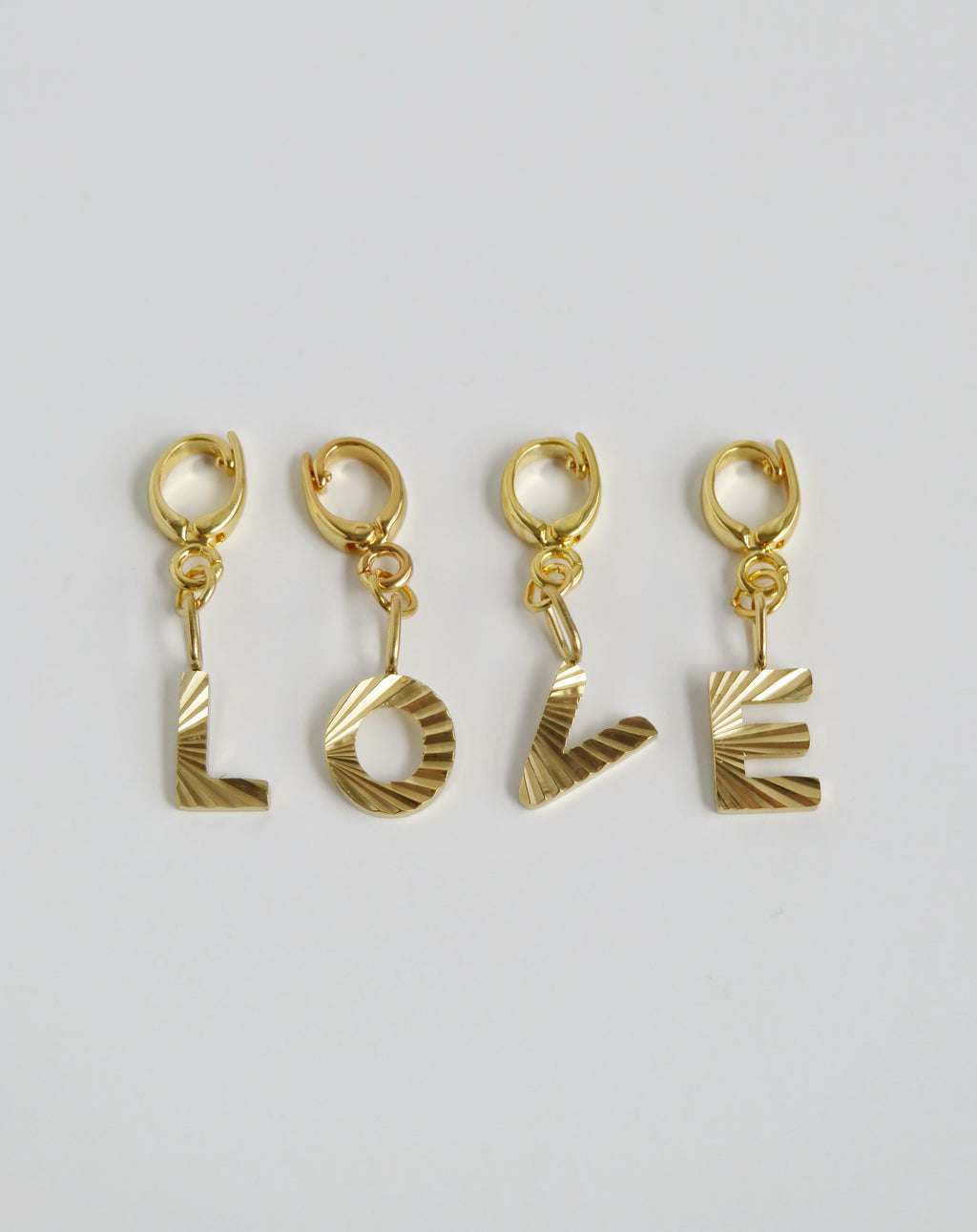 Groovy Initial Charms with Hinged Clasp