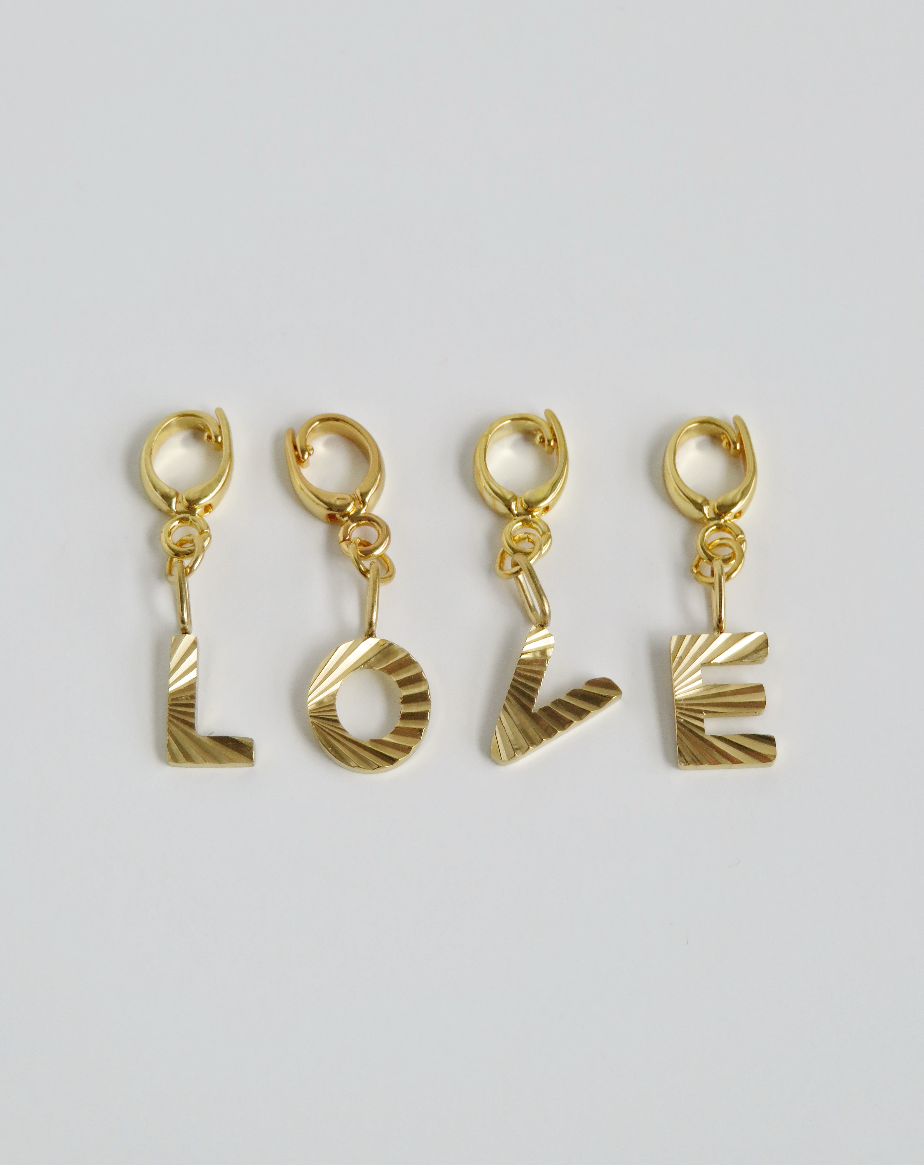 Groovy Initial Charms with Hinged Clasp