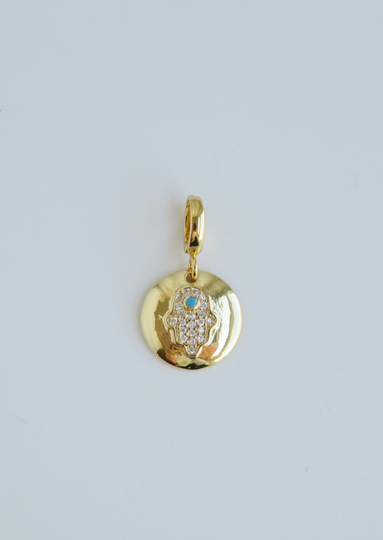 Love and Hamsa Charms with Hinged Clasp