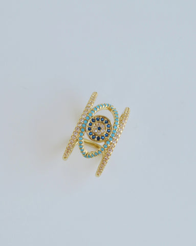 Blue Evil Eye Ring