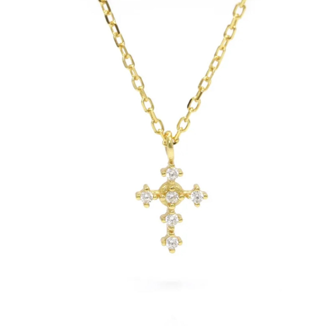 Petite Cross Necklace - Sterling Silver