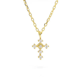 Petite Cross Necklace - Sterling Silver