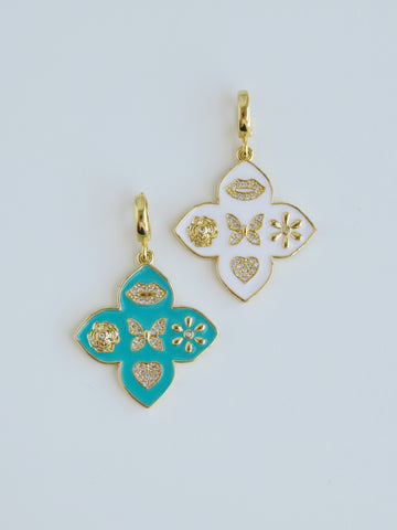 Florette Clover Charms with Hinged Clasp
