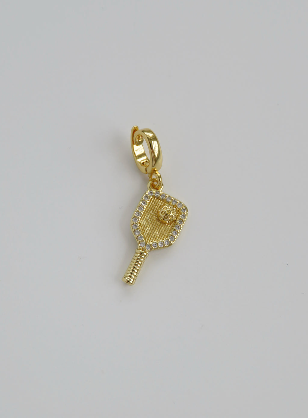 Pickleball Charm with Hinged Clasp