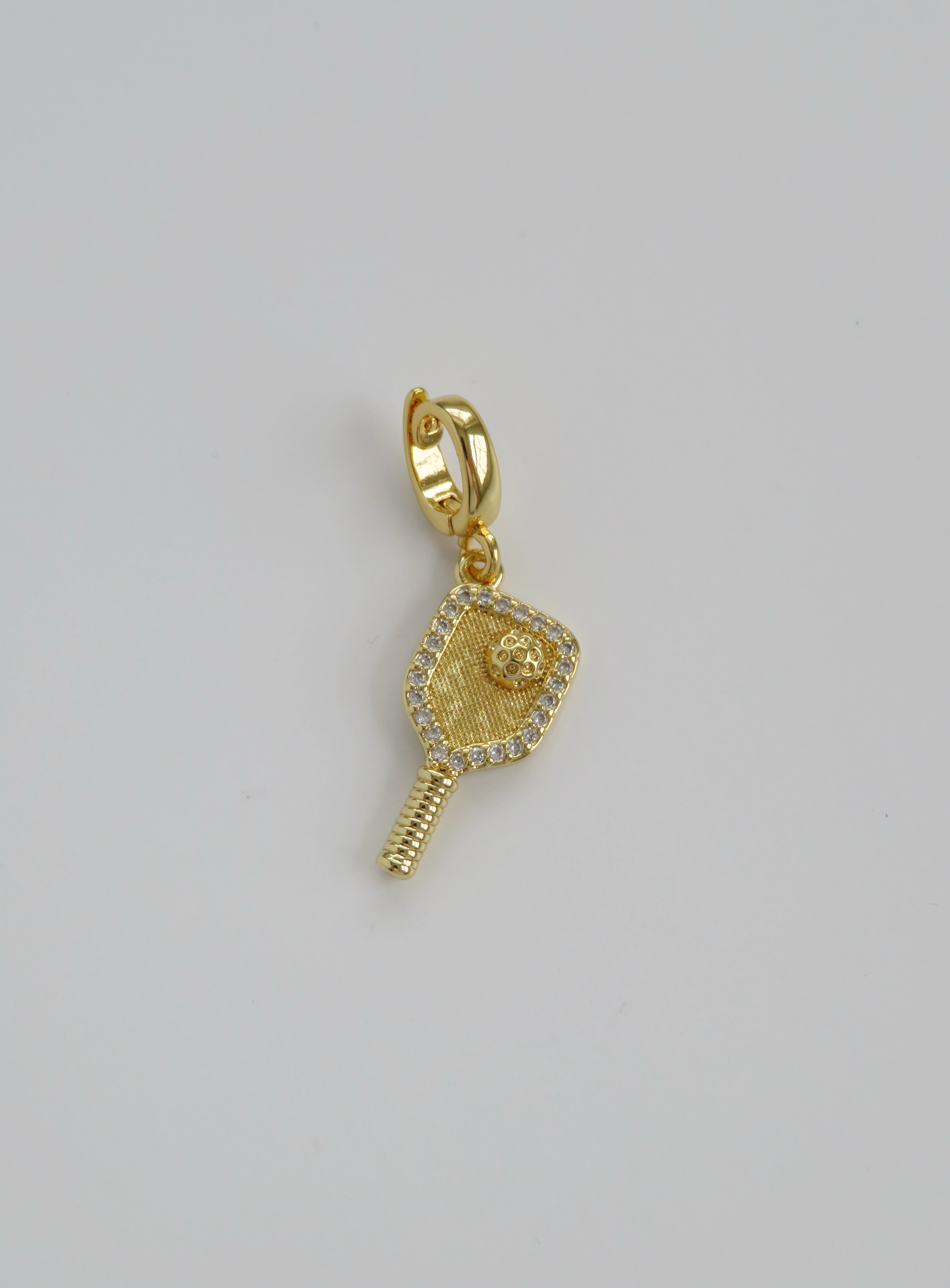 Pickleball Charm with Hinged Clasp