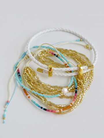 Styled Wrist Stack - Beaded Charm Bracelets