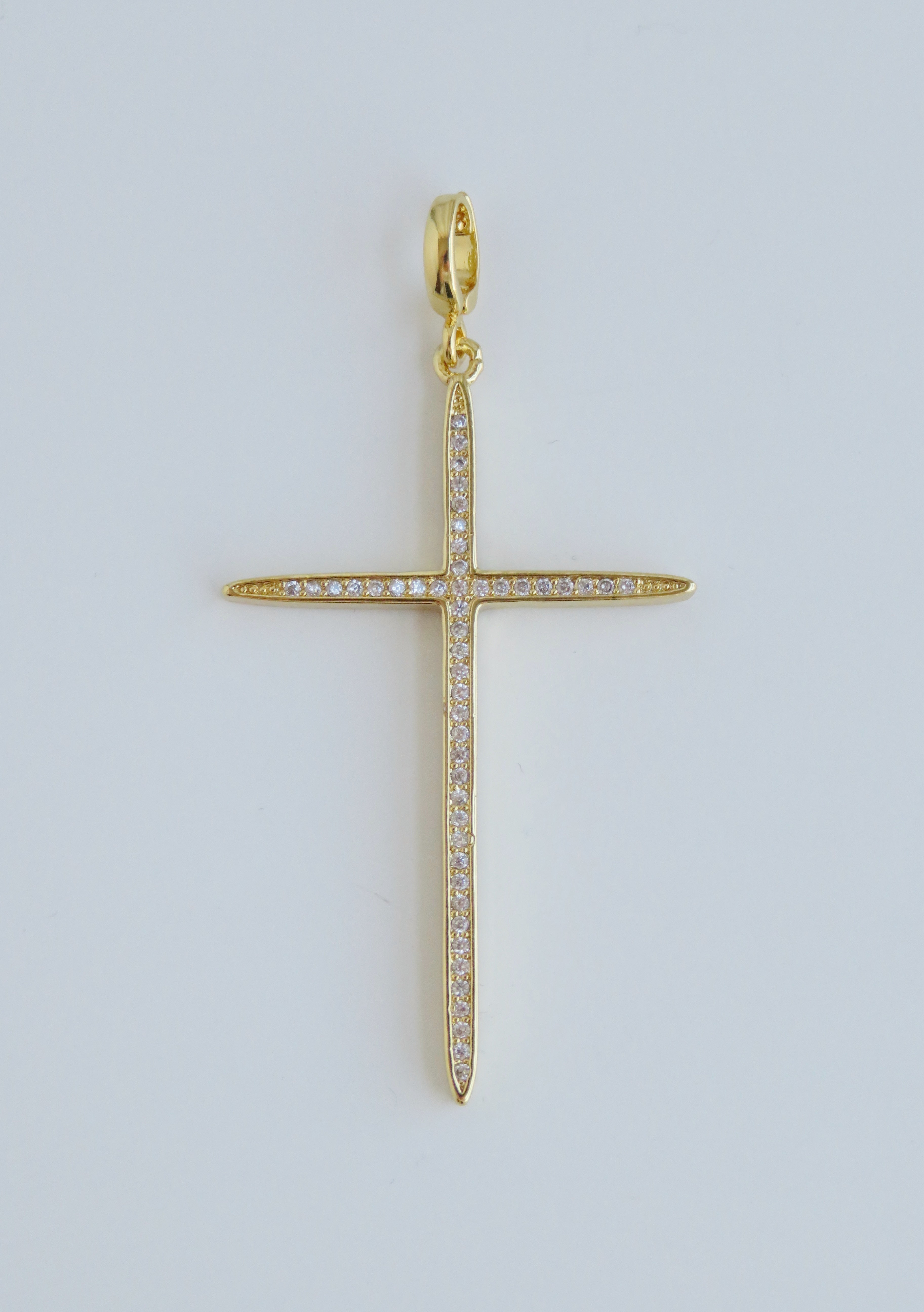 Holy Cross & Angel Wing Charms with Hinged Clasp