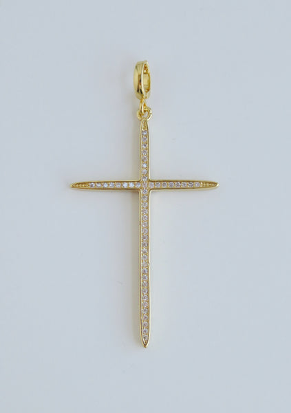 Holy Cross & Angel Wing Charms with Hinged Clasp