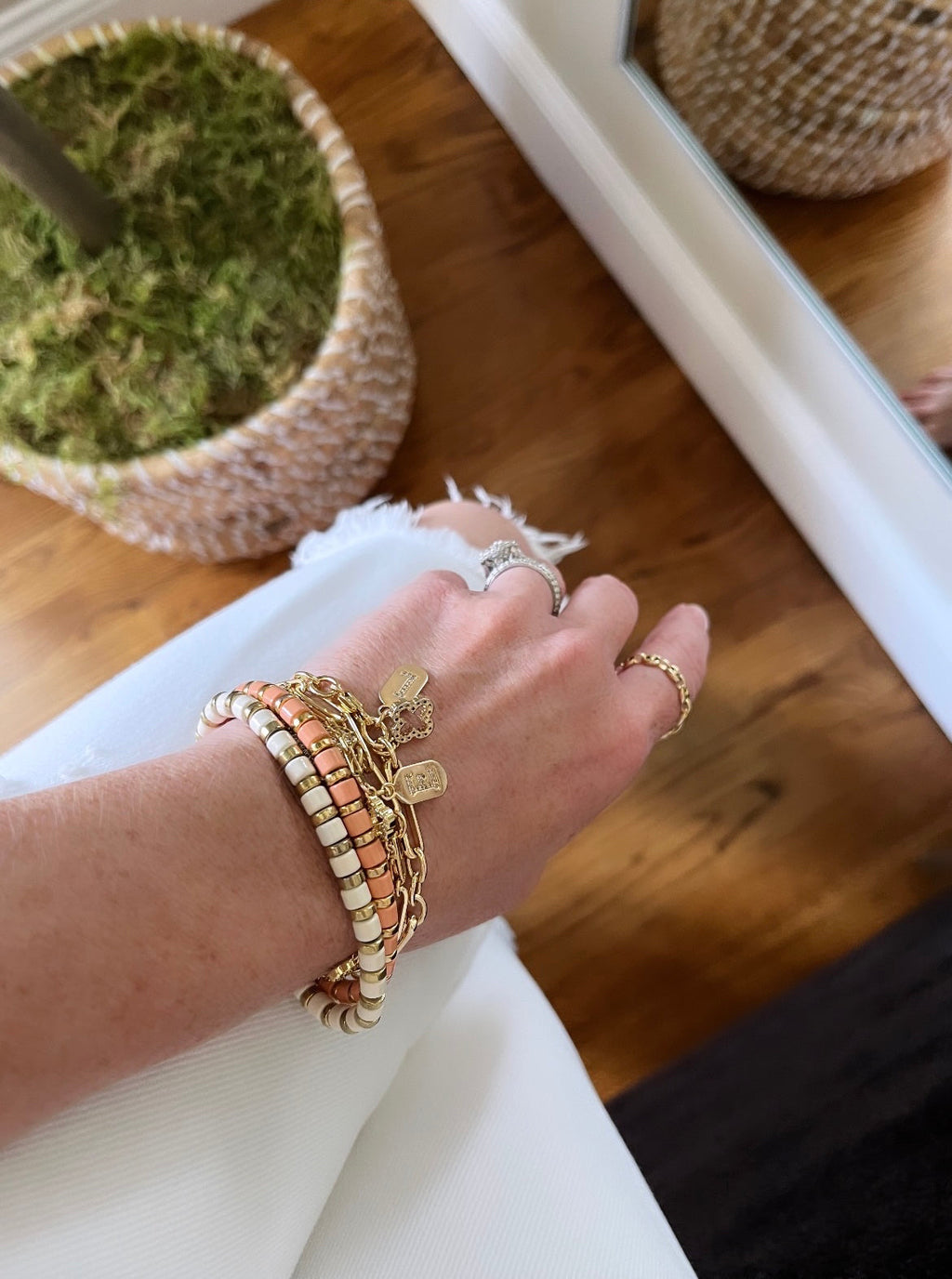 Enamel Stretch Bracelets  - Add Clip Charms