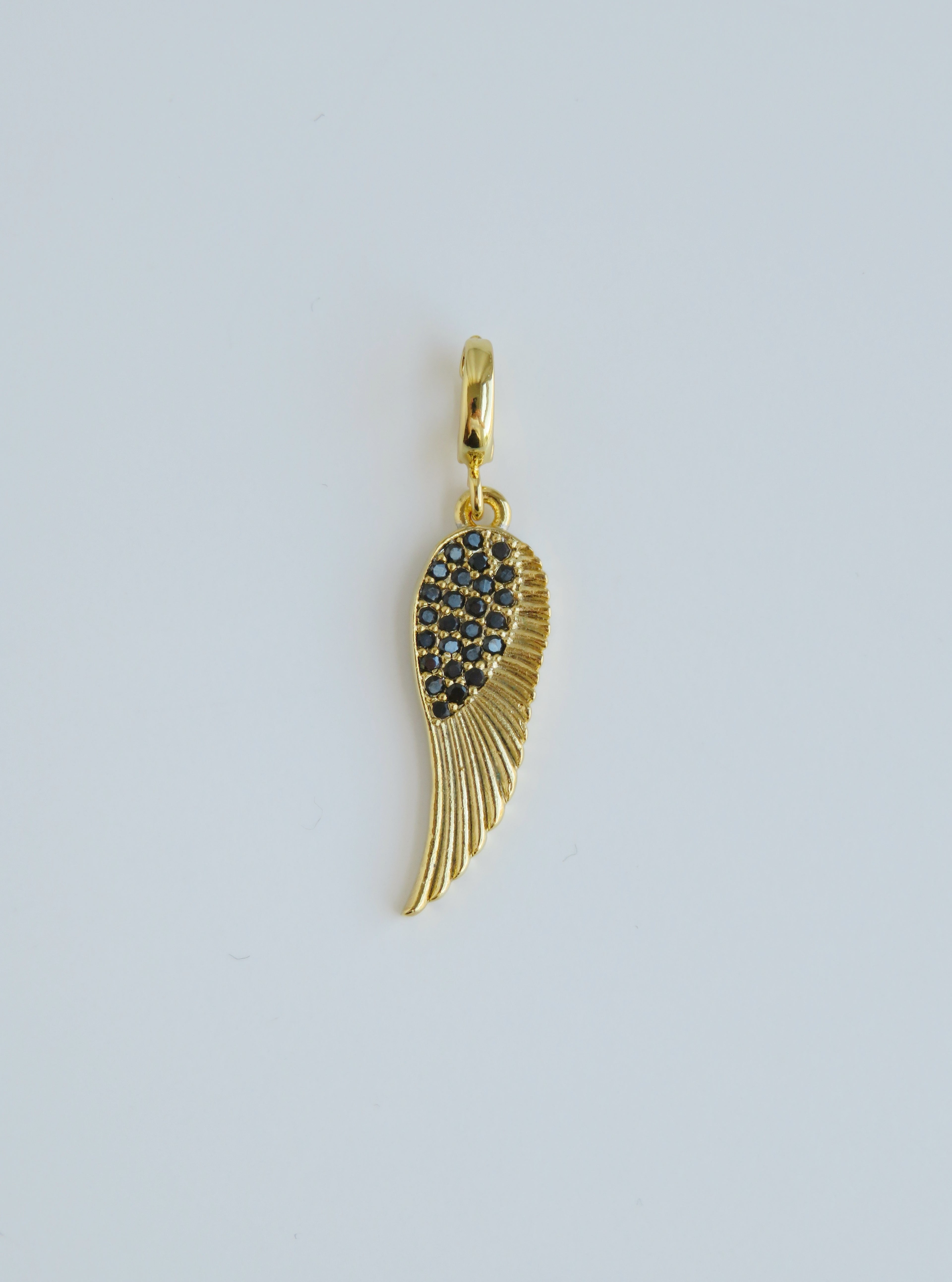 Angel Wing Charms with Hinged Clasp