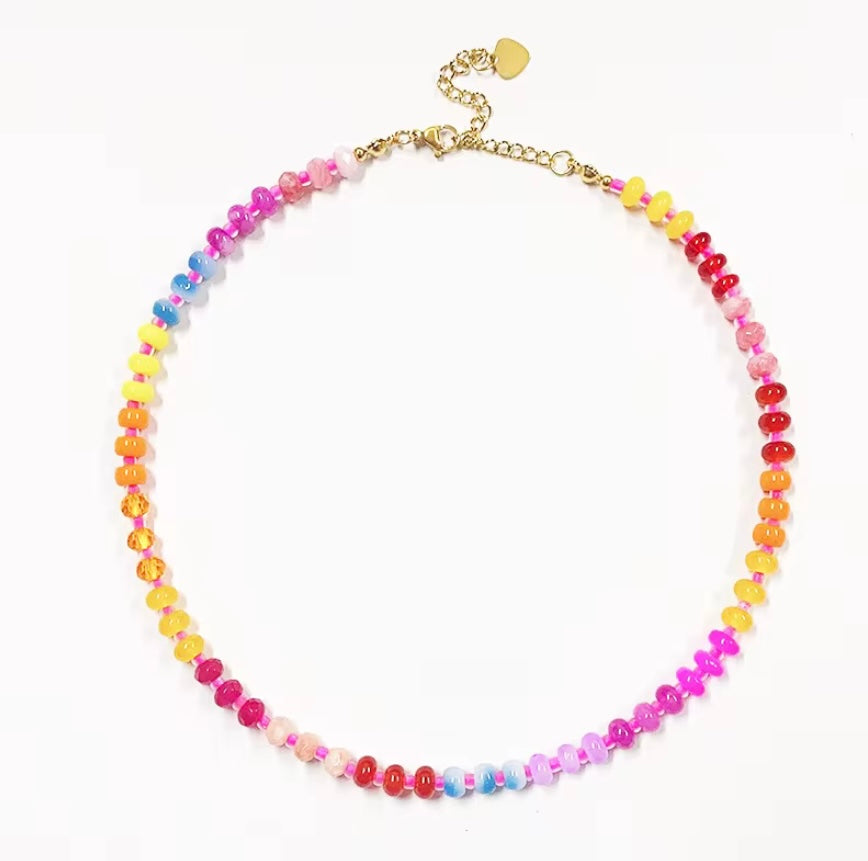 Natural Colorful Beaded Necklaces