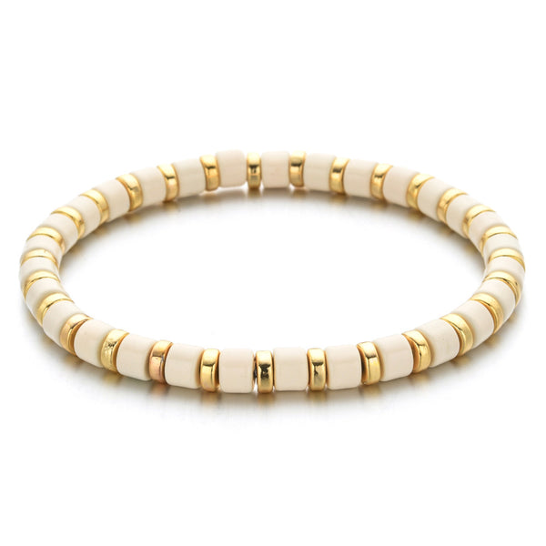 Enamel Beaded Charm Bar Bracelets  - Charm Bar Styling