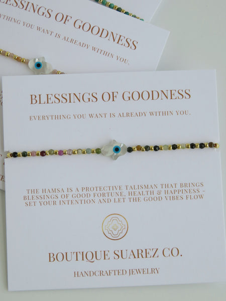 Pearl Hamsa Bracelet