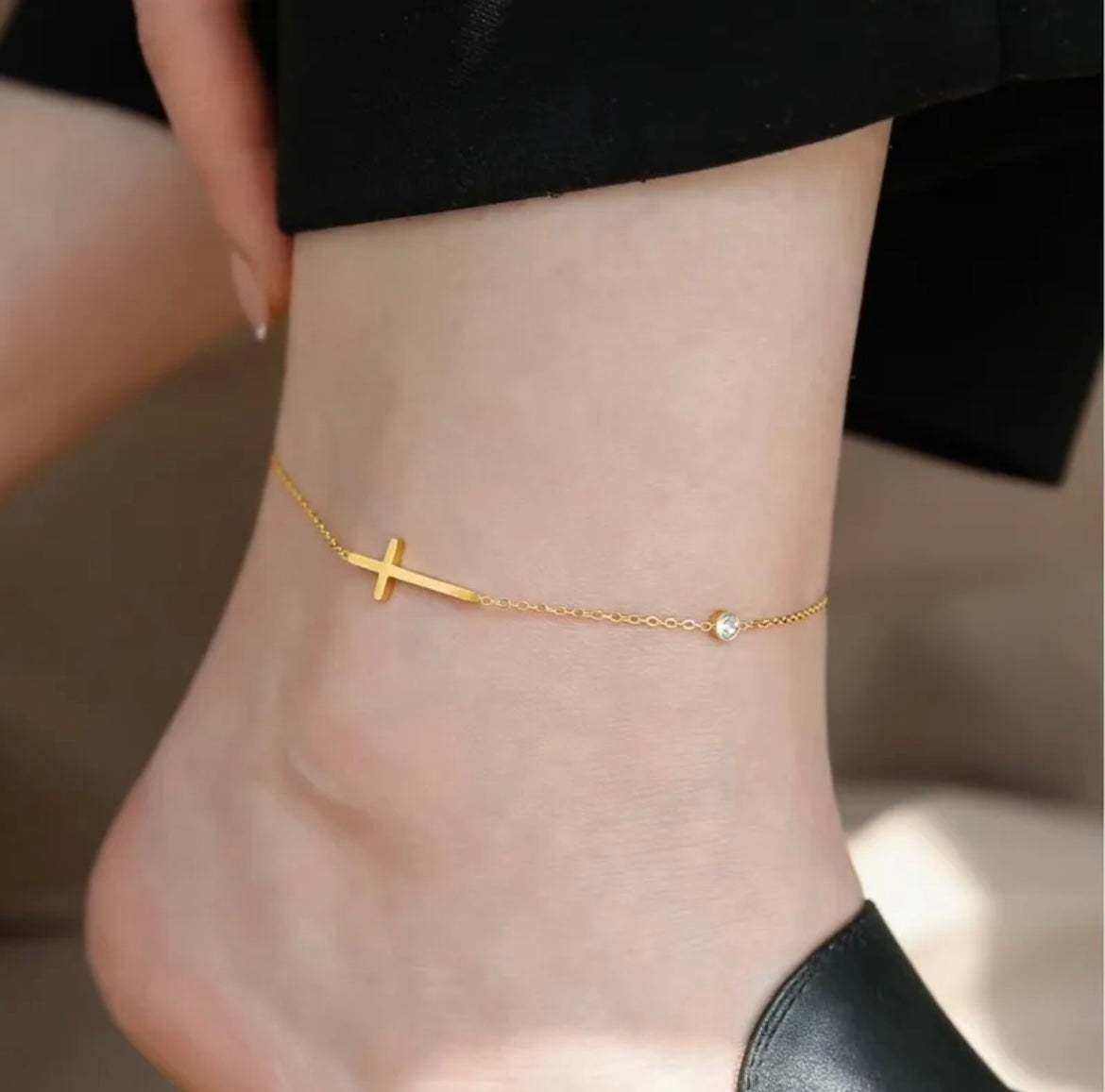 Divine Cross Anklet