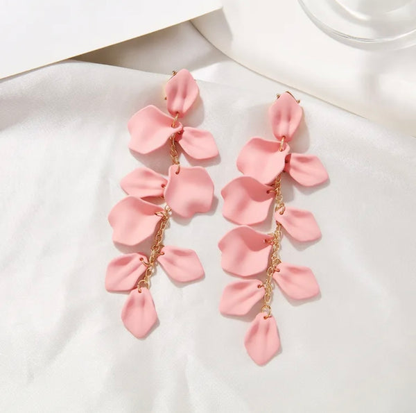 Rose Petal Dangler Earrings