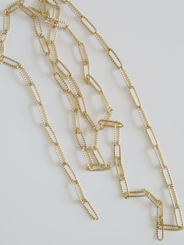 Textured Paperclip Links - 14k Gold Plated