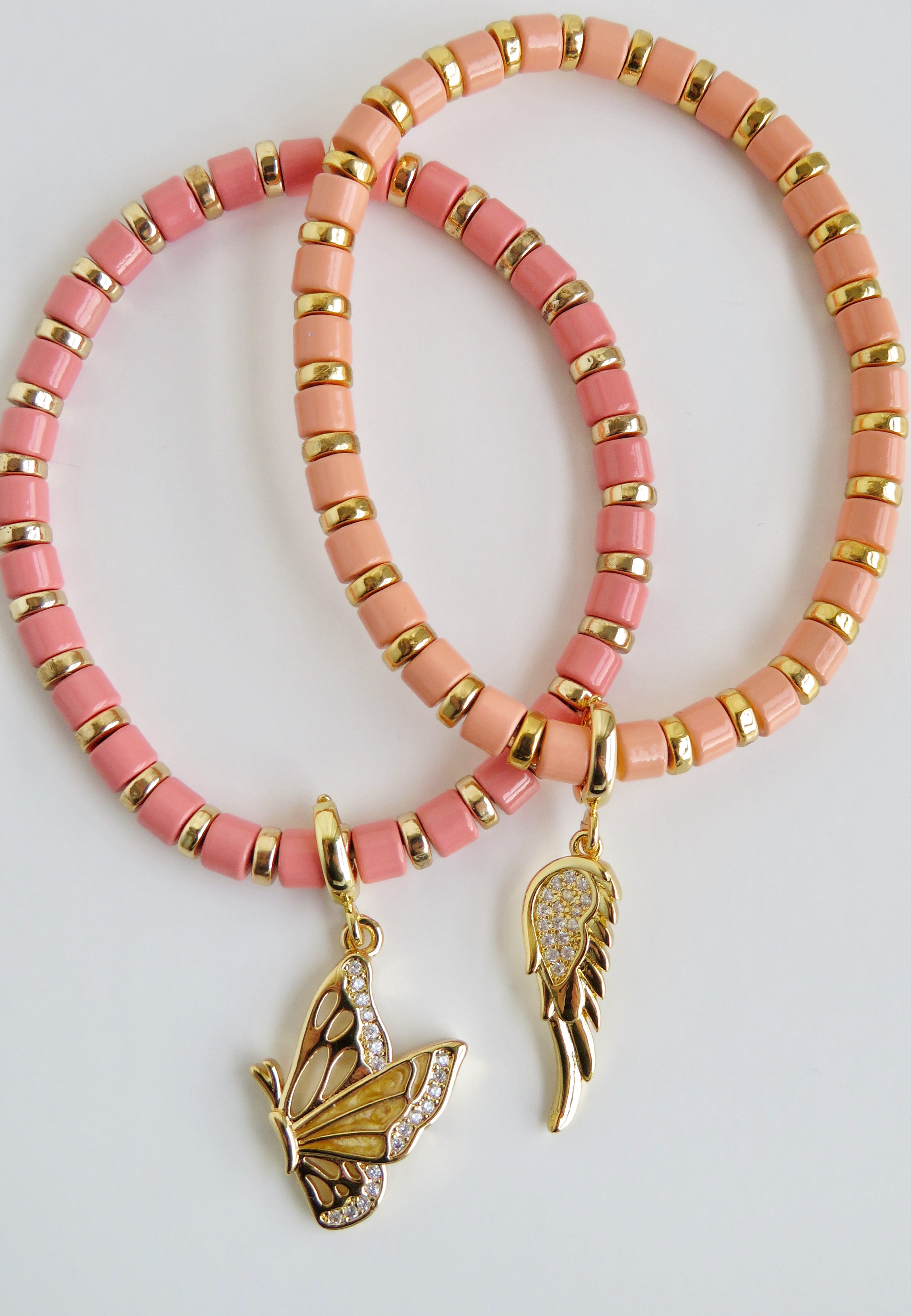 Enamel Stretch Bracelets  - Add Clip Charms