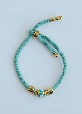 Aqua Evil Eye Bracelet
