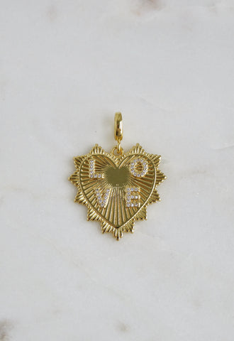 Spiked LOVE Heart Pendant