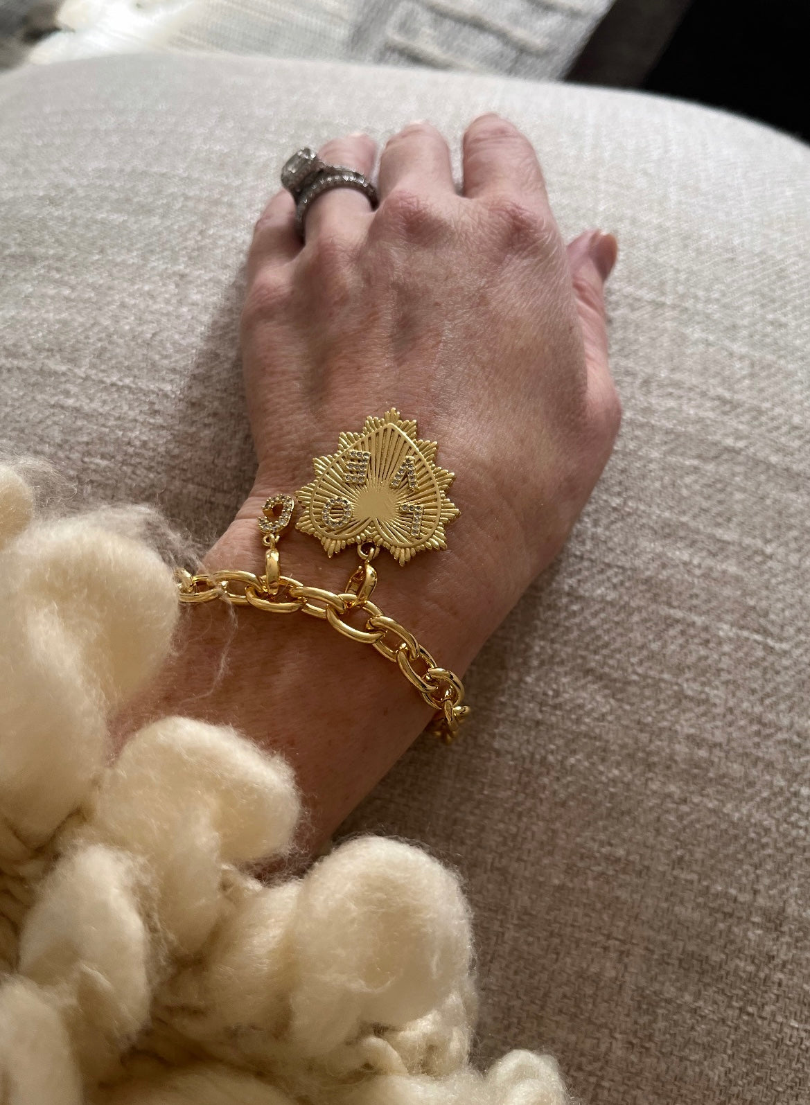 Charm Bar Bracelets - Cable Link 18k Gold Plated