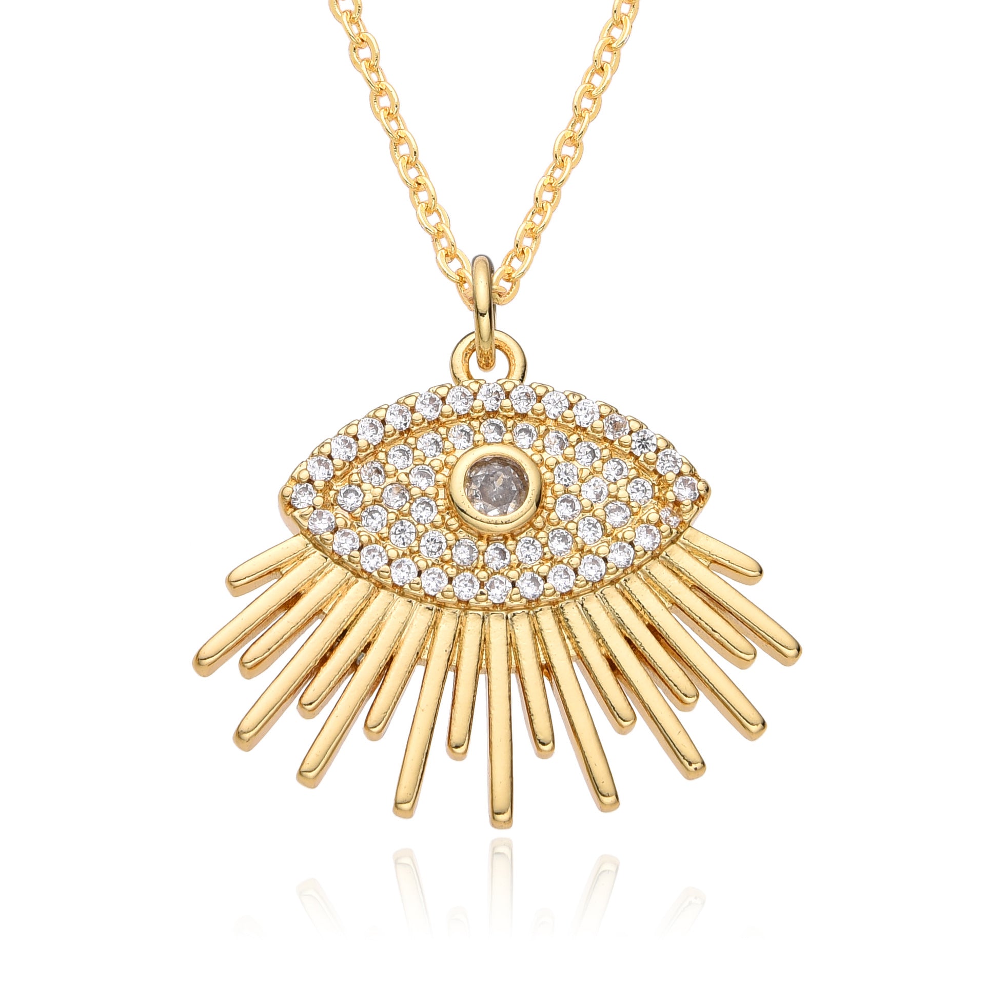 Sunburst Evil Eye Necklace