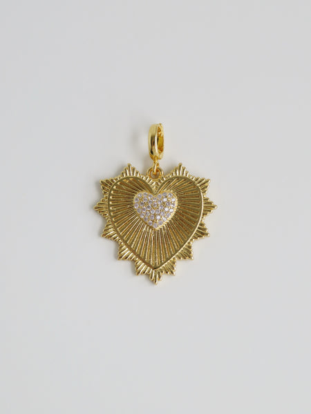Spiked LOVE Heart Pendant