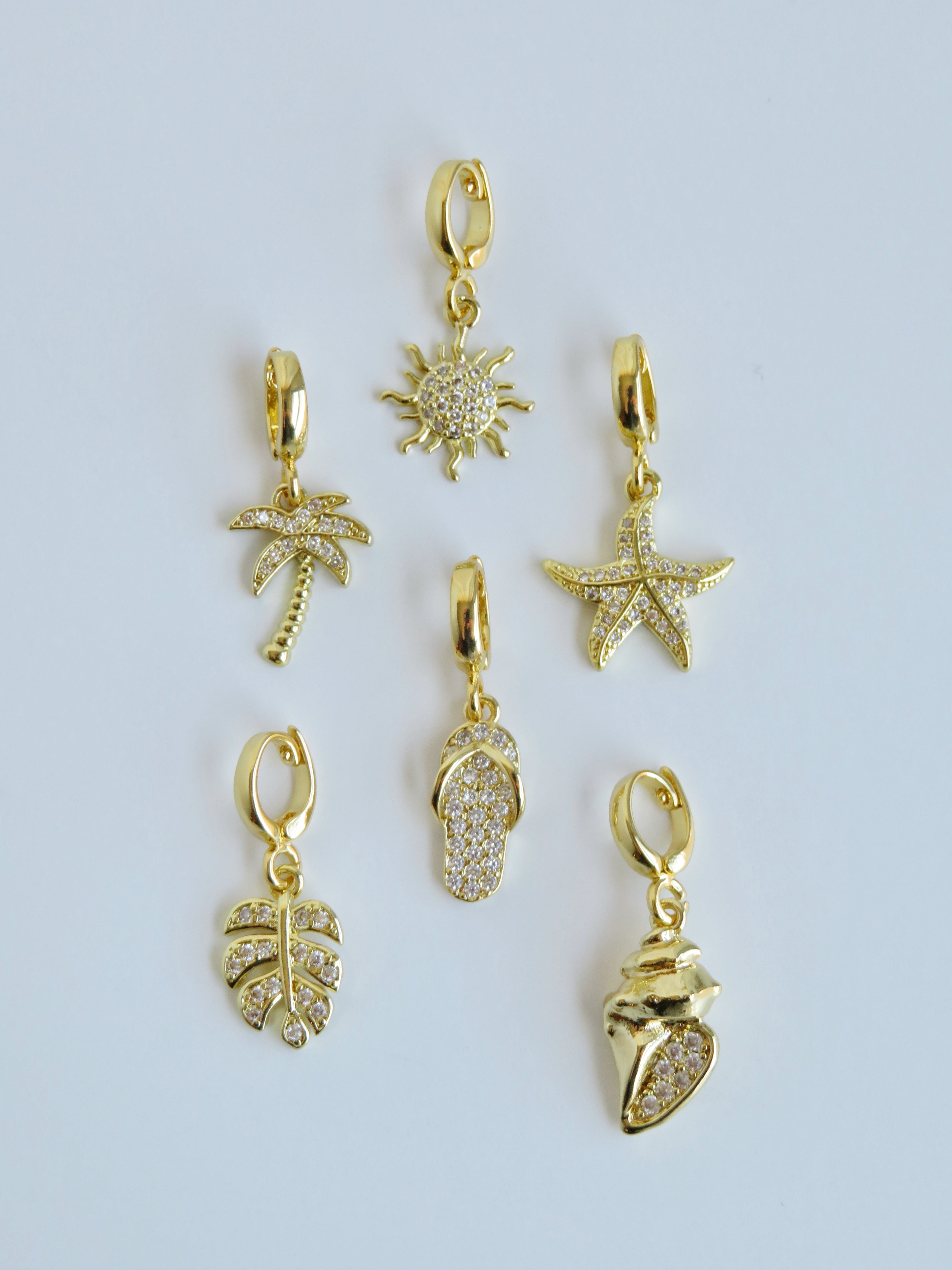 Summer Vibes Charms with Hinged Clasp