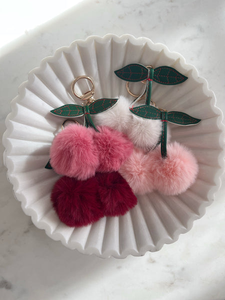 Cherry Fur Key Chain/ Bag Charm