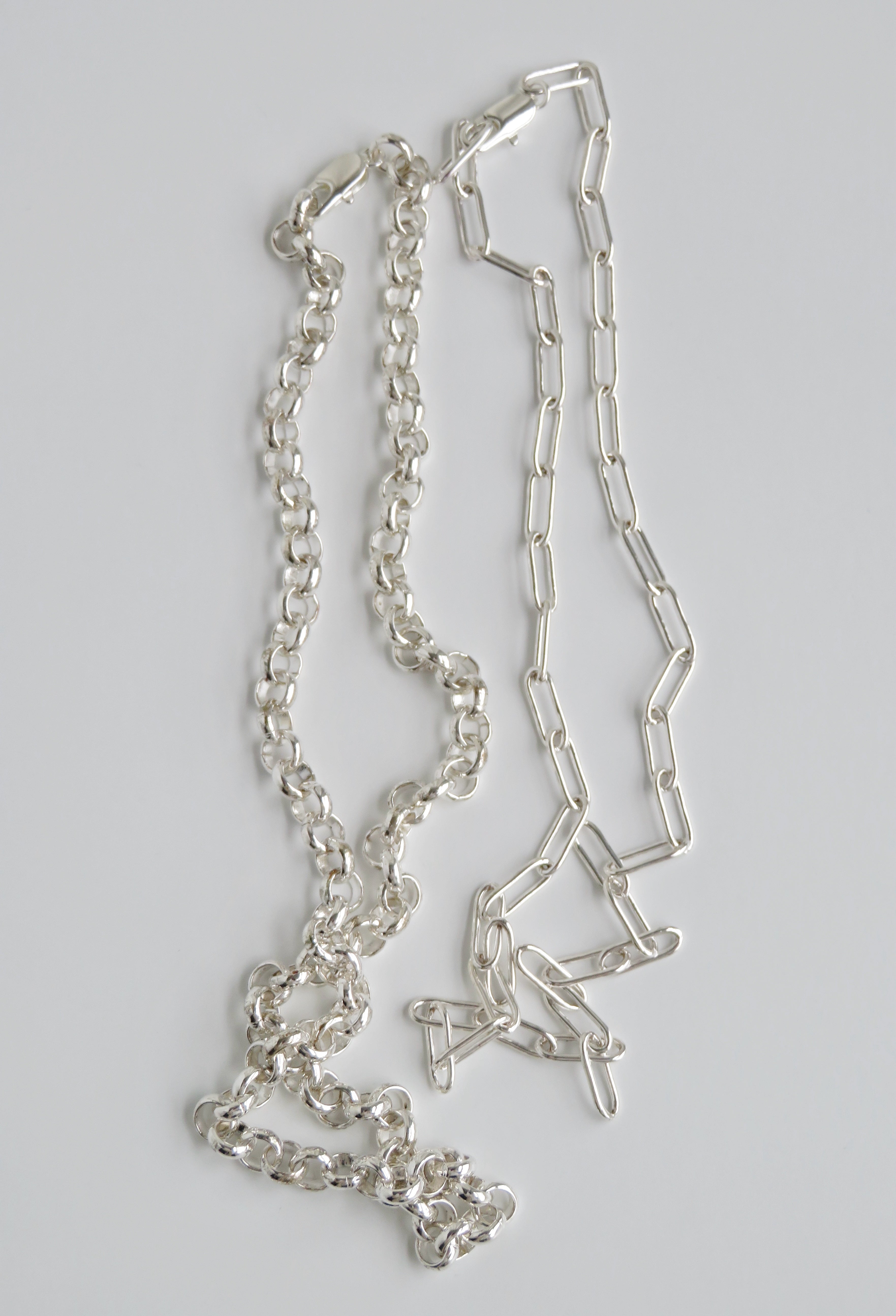 Silver Links - Charm Bar Necklaces