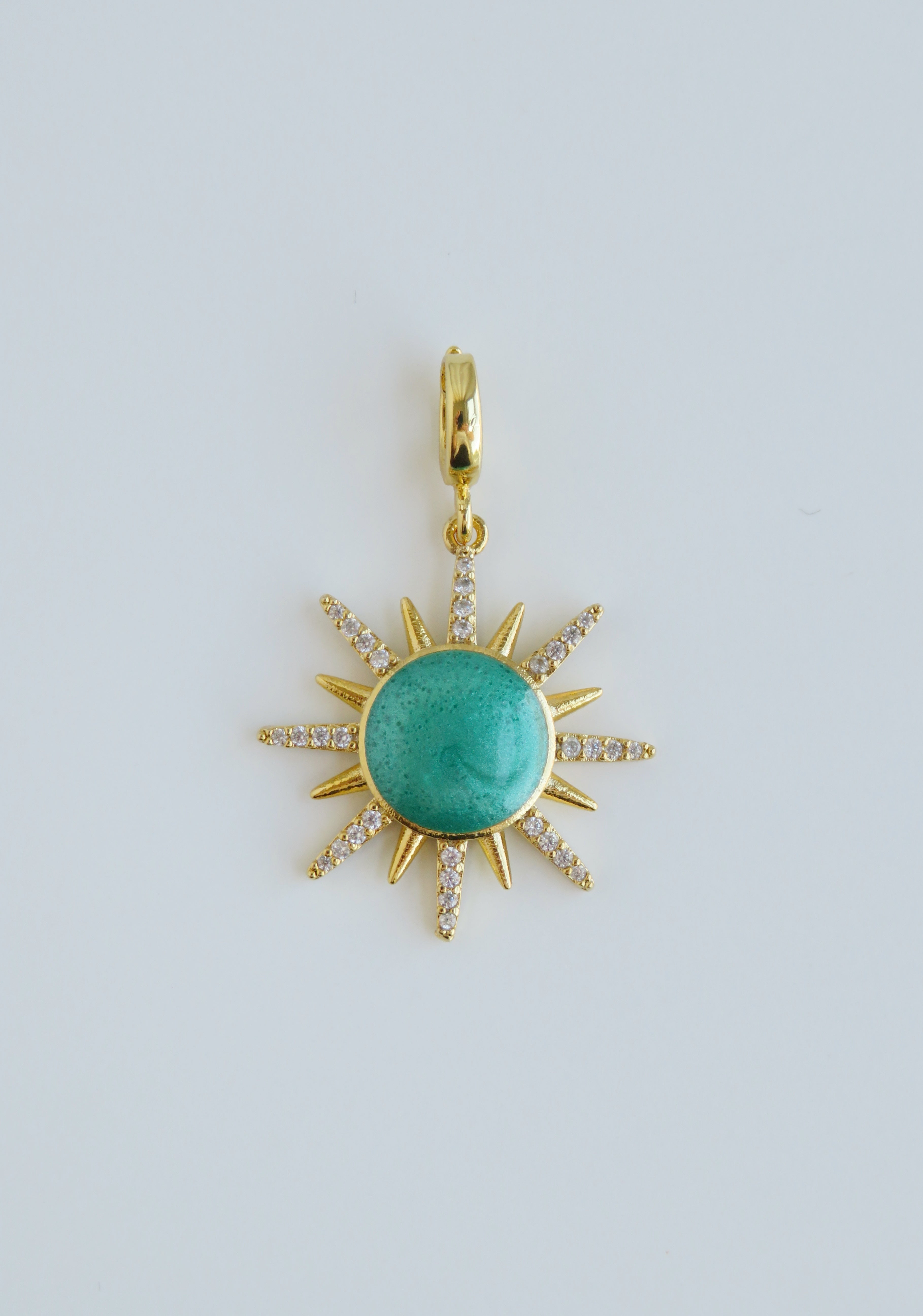 Enamel Sun - Celestial Charms with Hinged Clasp