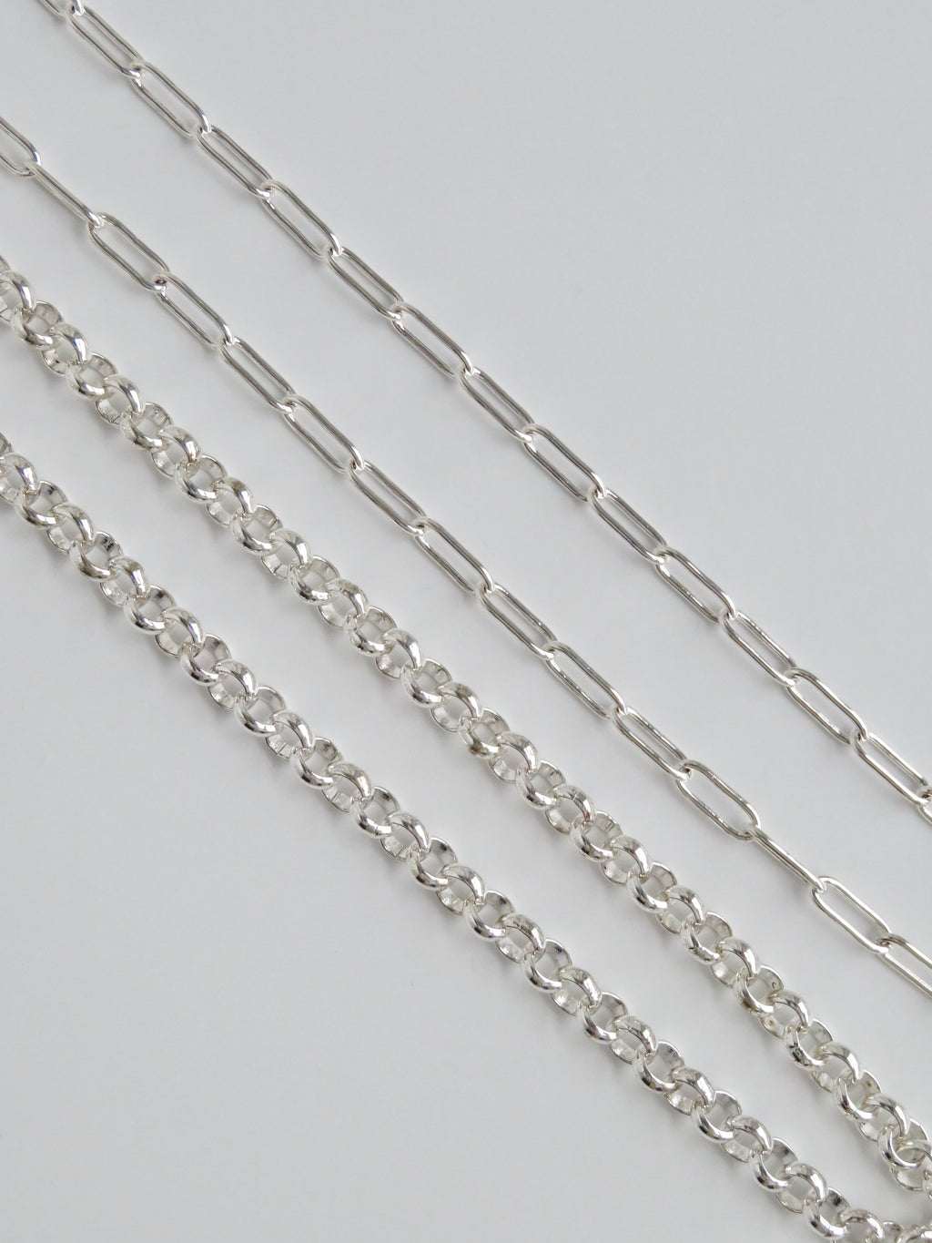Silver Links - Charm Bar Necklaces