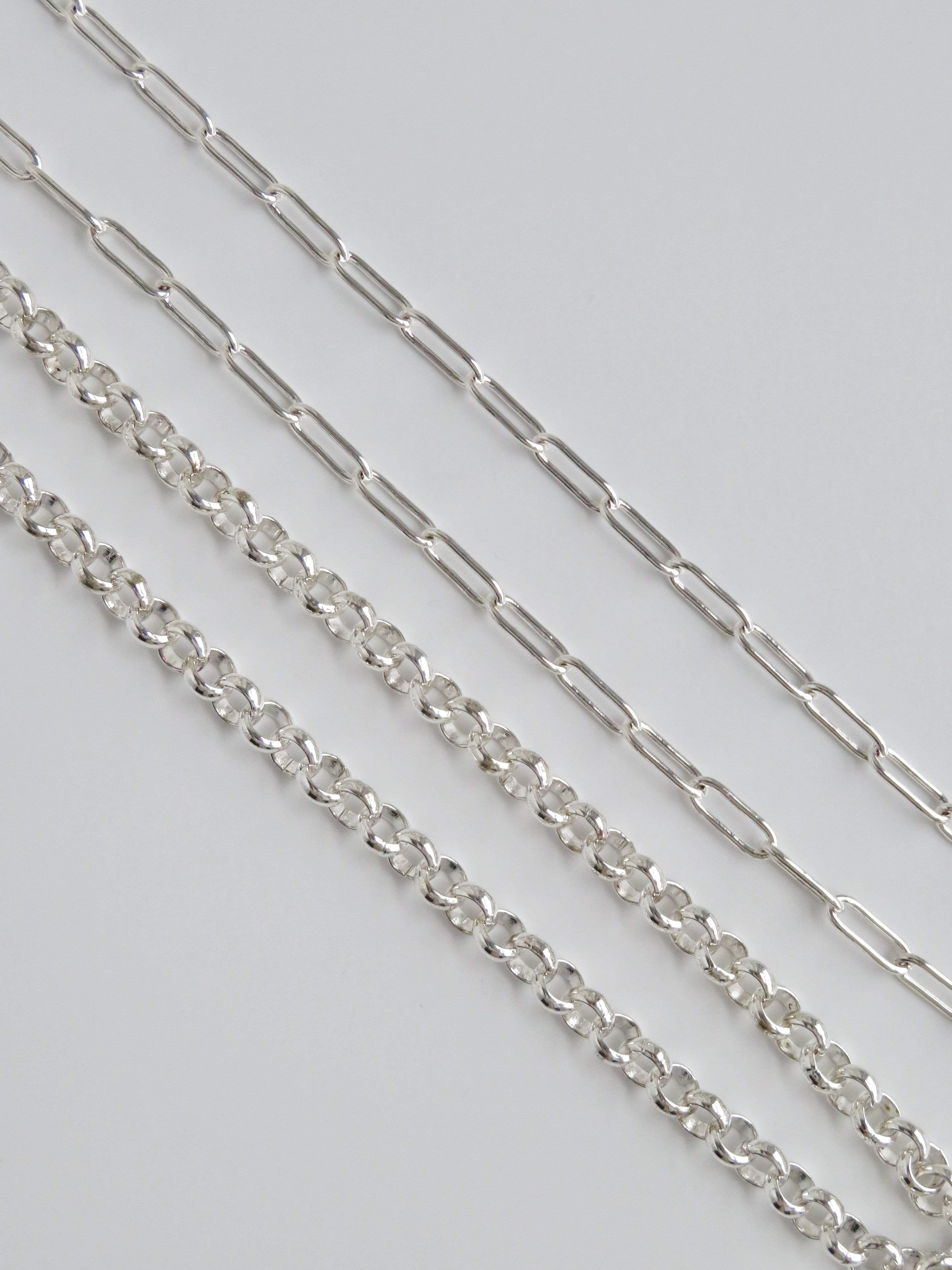 Silver Links - Charm Bar Necklaces
