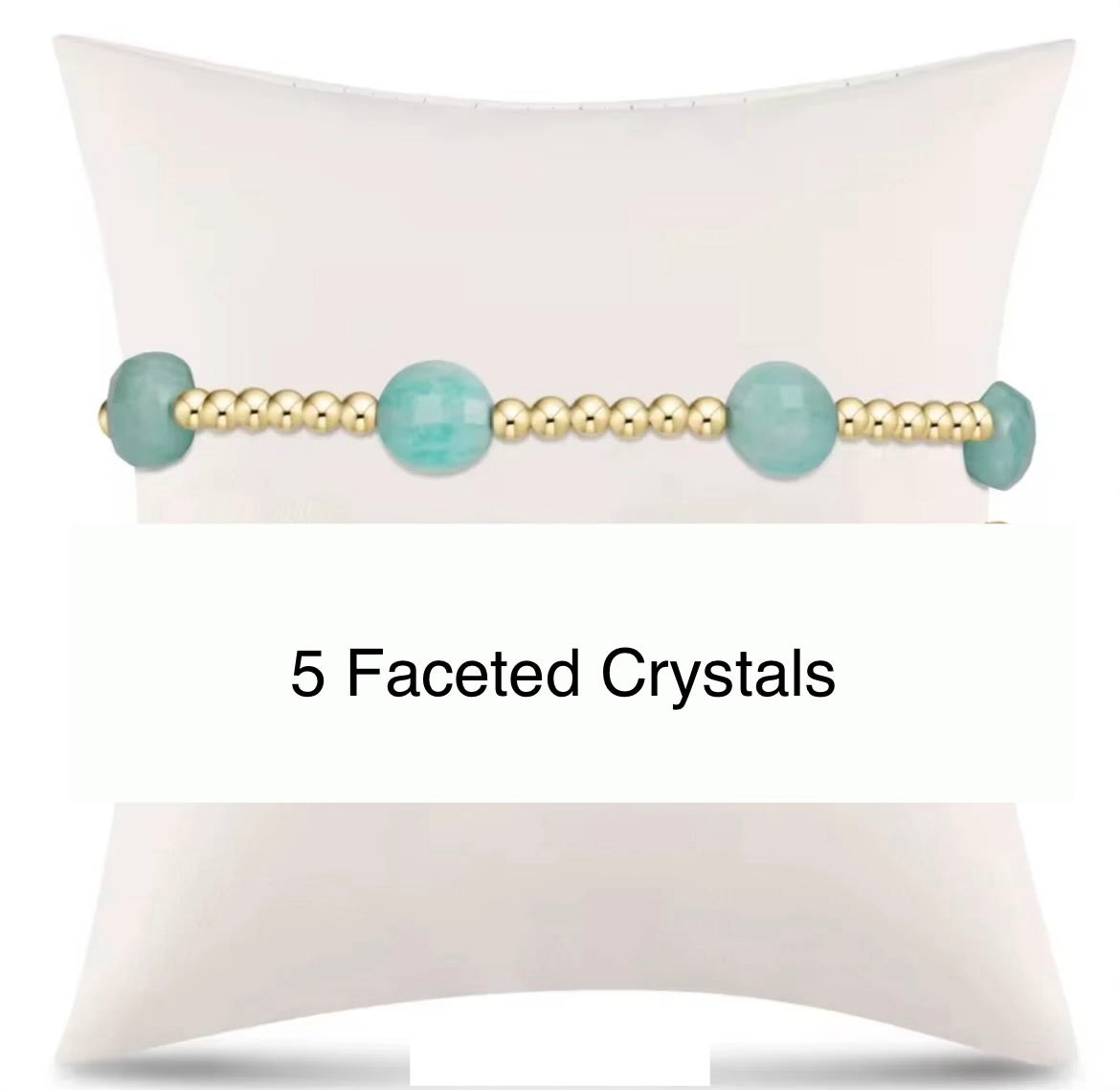 Gold Beaded Crystal Waterproof Non-Tarnish Bracelets