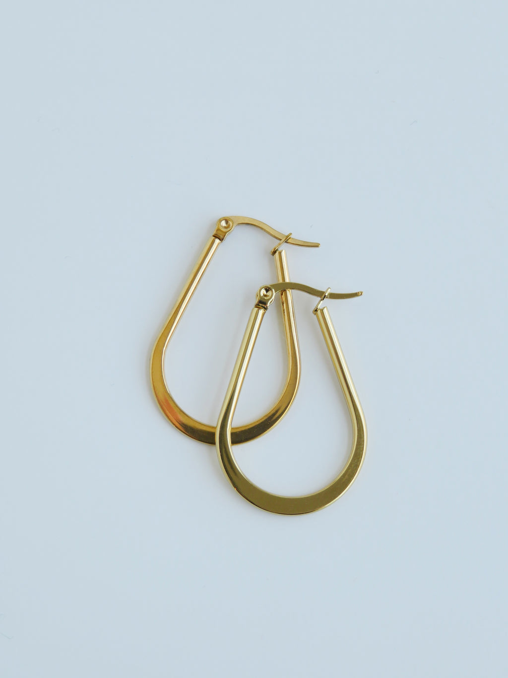 Elongated Hoop Earrings