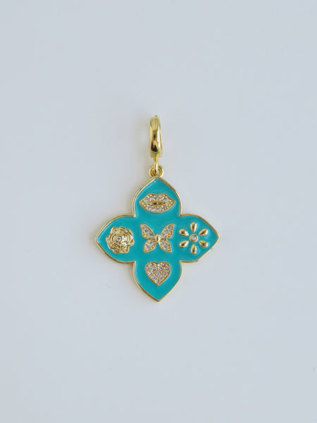 Florette Clover Charms with Hinged Clasp