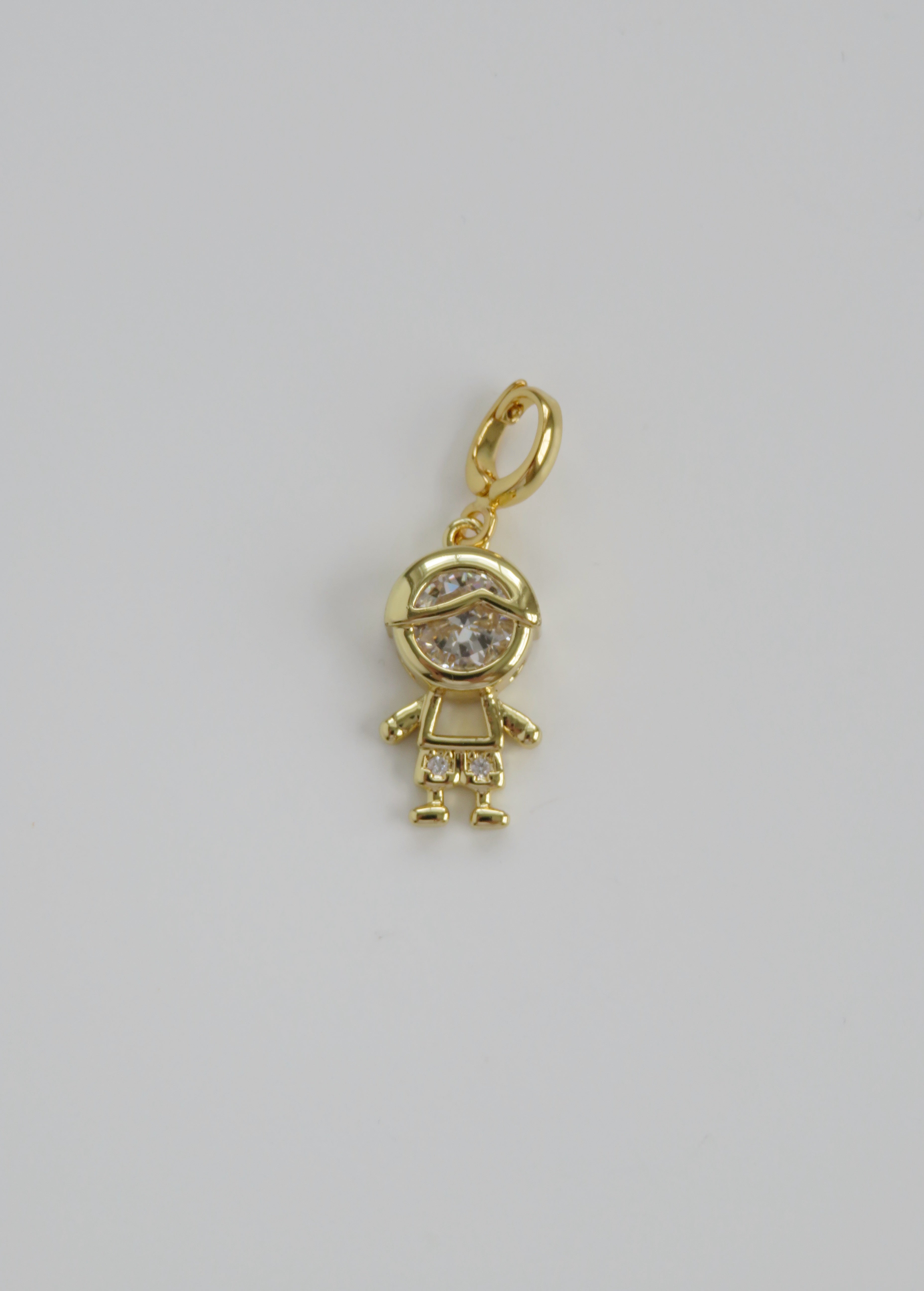 Children Charm with Hinged Clasp