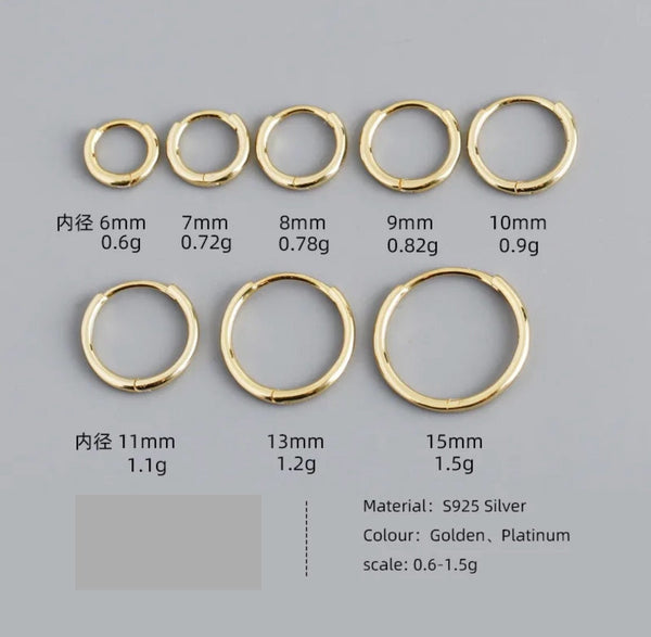 Classic Minimal Hoop Earrings