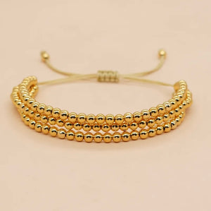 Golden Beaded Bracelet