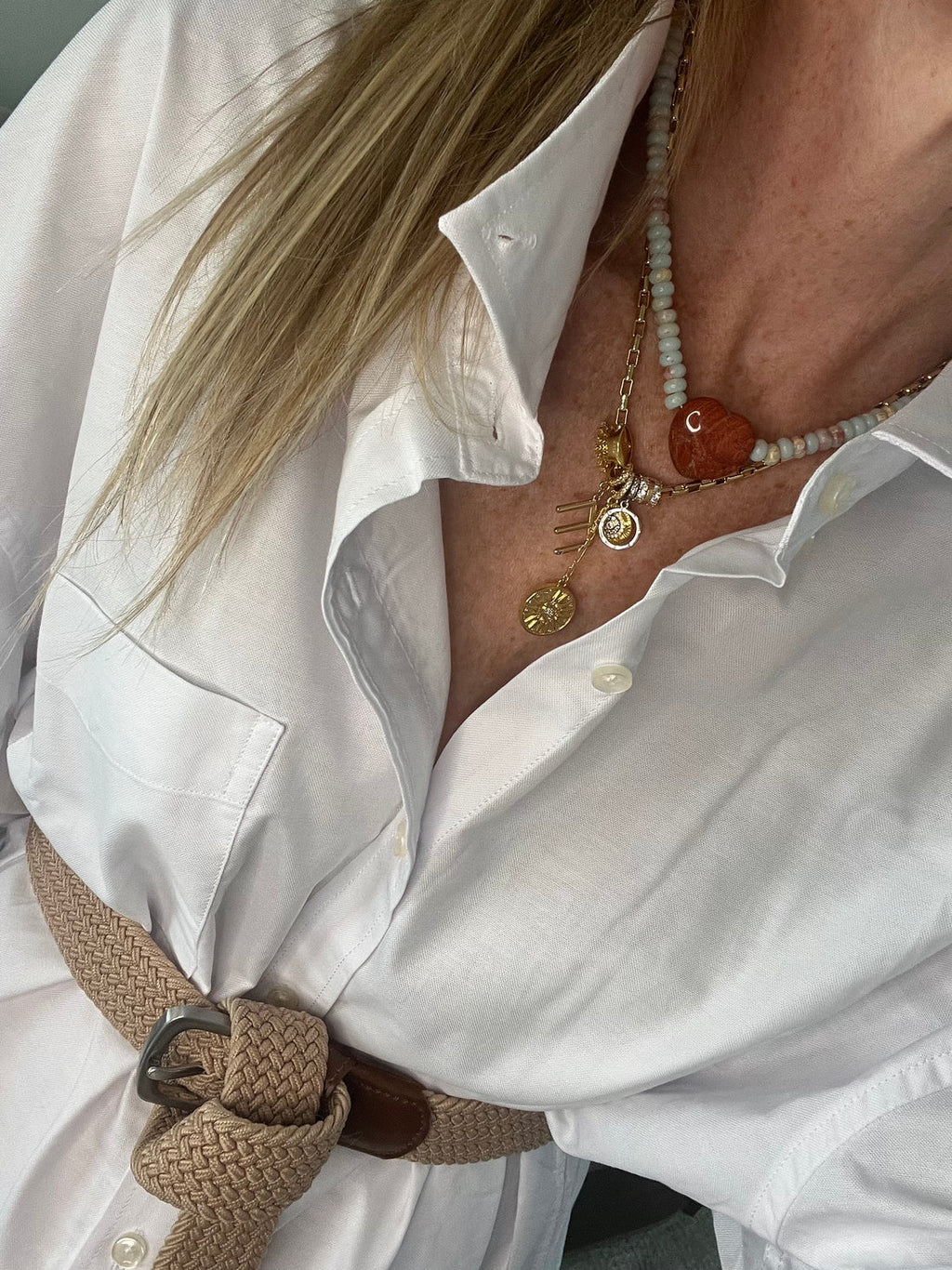 Sag Harbor Beaded Heart Necklace