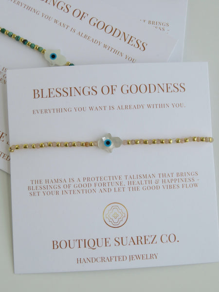 Pearl Hamsa Bracelet